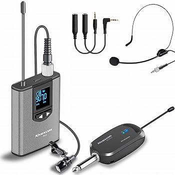 ワイヤレスマイクシステム ヘッドセット付き Amazon | SOUND PURE SPH8022-WEMBK2 デュアルチャンネル